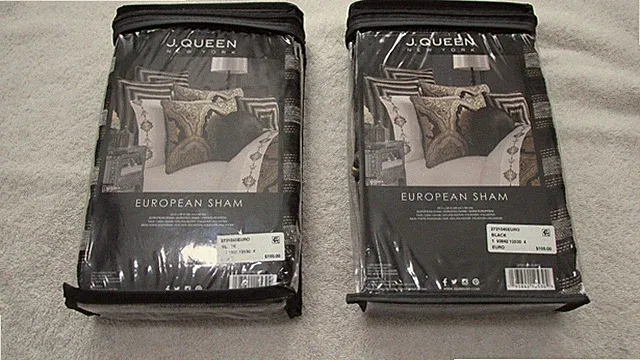 2 J. Queen New York European Pillow Shams - Melina/Black-NEW