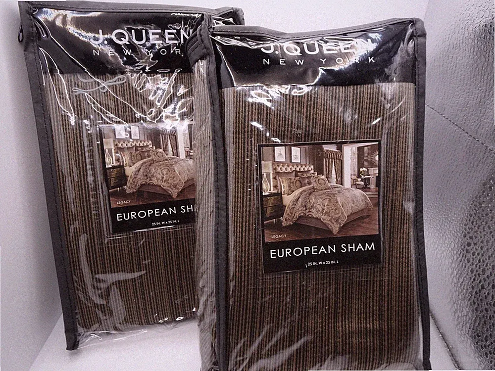2 J Queen New York LEGACY European Sham 26" x 26" Pillow Luxury Bedding (Pair)