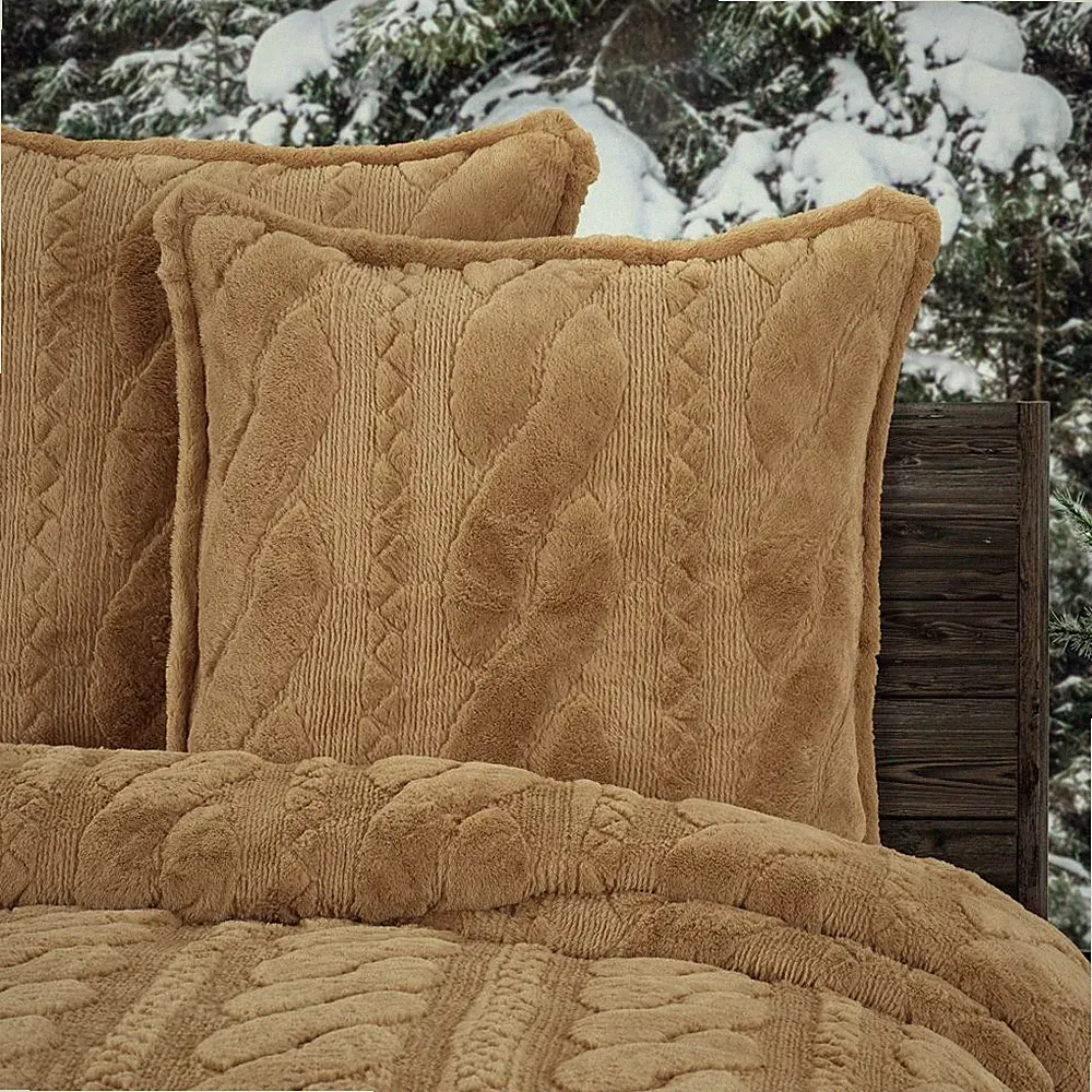 J Queen New York Brown Cava Quilted Sham European