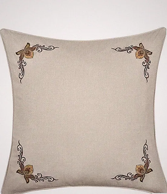 J. Queen New York Captiva Embroidered Floral 26 x 26 European Sham Cotton NWT