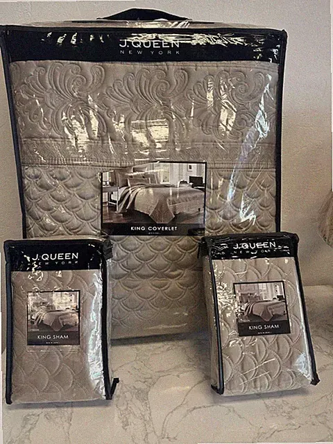 J. Queen New York King 3-Pc. Coverlet set, King, Grey- Provo-D