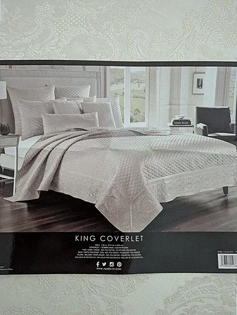 J Queen New York Lyndon Coverlet Quilt Pearl King