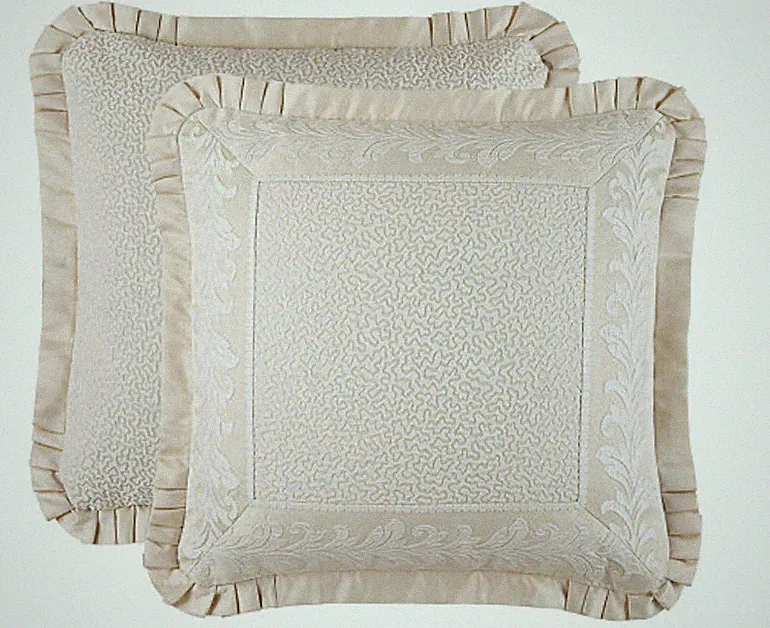 J Queen New York Marquis Sham, European - ivory
