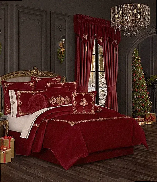 J. Queen New York Noelle Velvet Queen Size Duvet Cover Mini Set New
