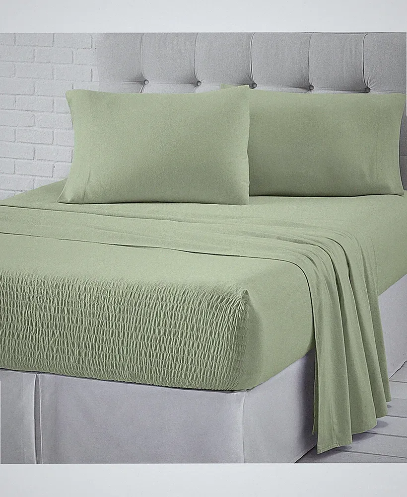 J Queen New York Royal Fit 4-Piece Full Sheet Set-Sage T4102019
