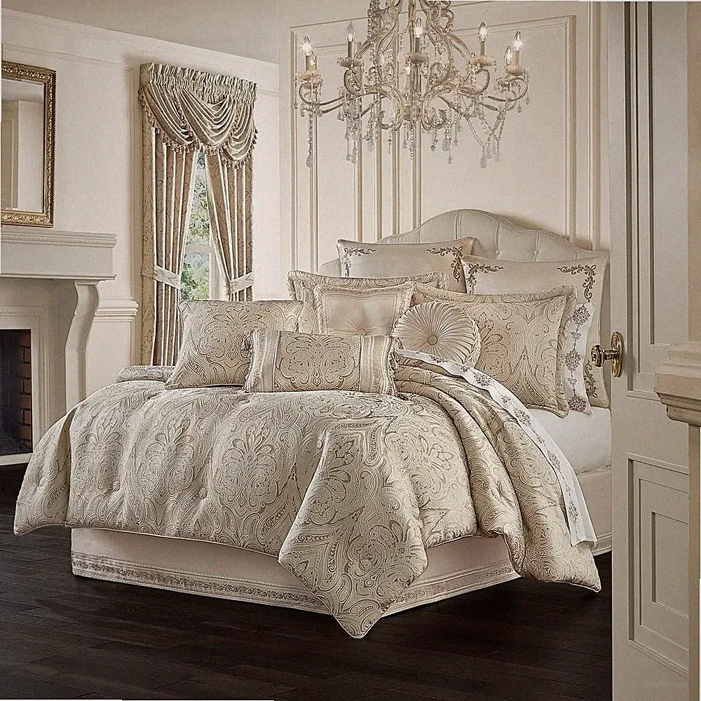 J Queen New York Trinity QUEEN Comforter Set in Champagne. Gorgeous!