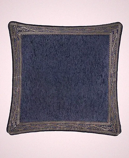 J. Queen New York Weston Blue Framed Reversible Euro Sham Chenille New