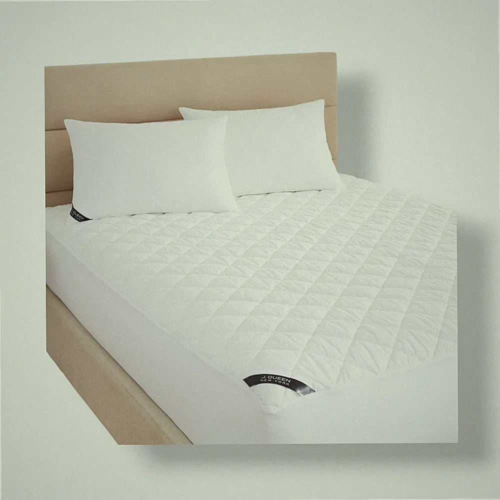 J Queen New York White Regal Top Mattress Pad 233 Thread Count Queen