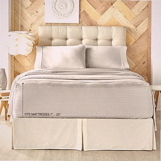 J QUEEN NY Royal Fit 500 TC 100% Cotton CALIFORNIA KING SPLIT FITTED Sheet Set
