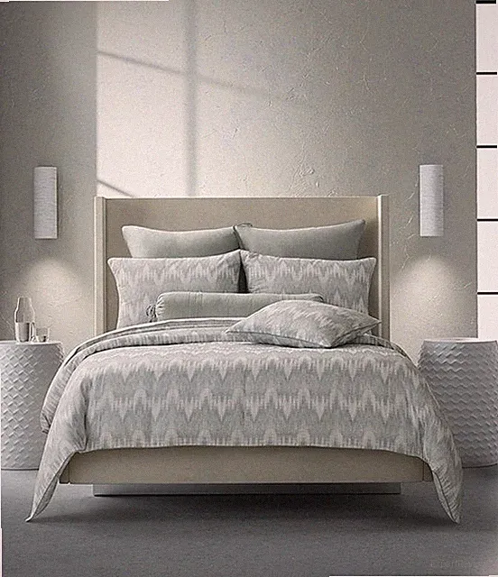 Oscar Oliver J Queen New York Harlow Herringbone Duvet Cover Set Cotton KING NWT